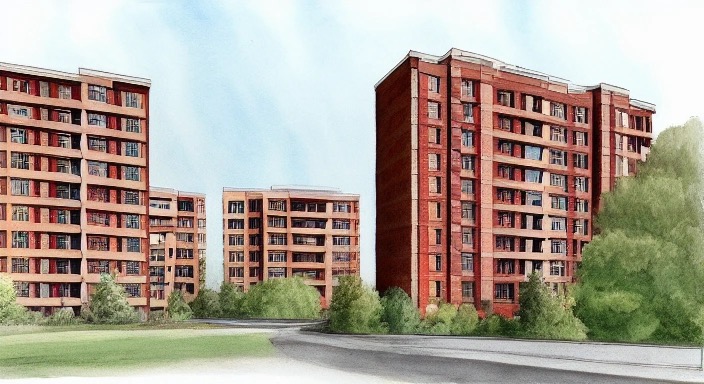 ЖК Авиатор в Новосибирске - авторская иллюстрация
