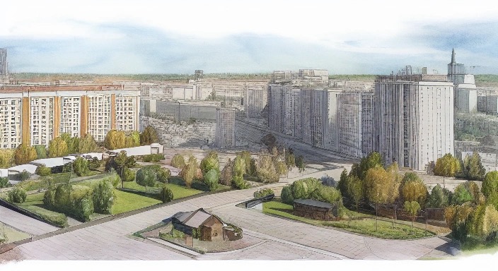 ЖК Дивногорский в Новосибирске - авторская иллюстрация