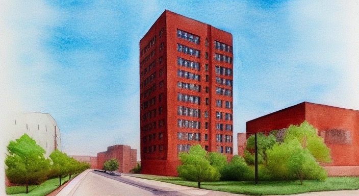 ЖК ДНК в Новосибирске - авторская иллюстрация