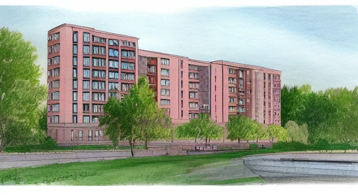 ЖК Ельцовский в Новосибирске - авторская иллюстрация