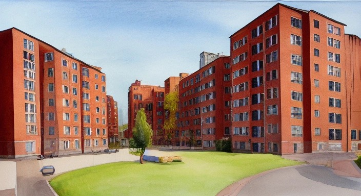 ЖК на Королева в Новосибирске - авторская иллюстрация